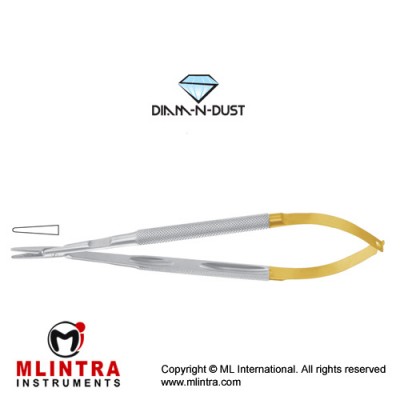 Diam-n-Dust™ Micro Needle Holder Straight - Round Handle - With Lock Stainless Steel, 18 cm - 7"